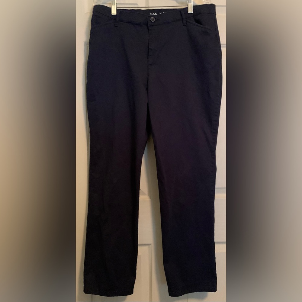 Lee All Day Pant Cotton Slacks Navy Blue